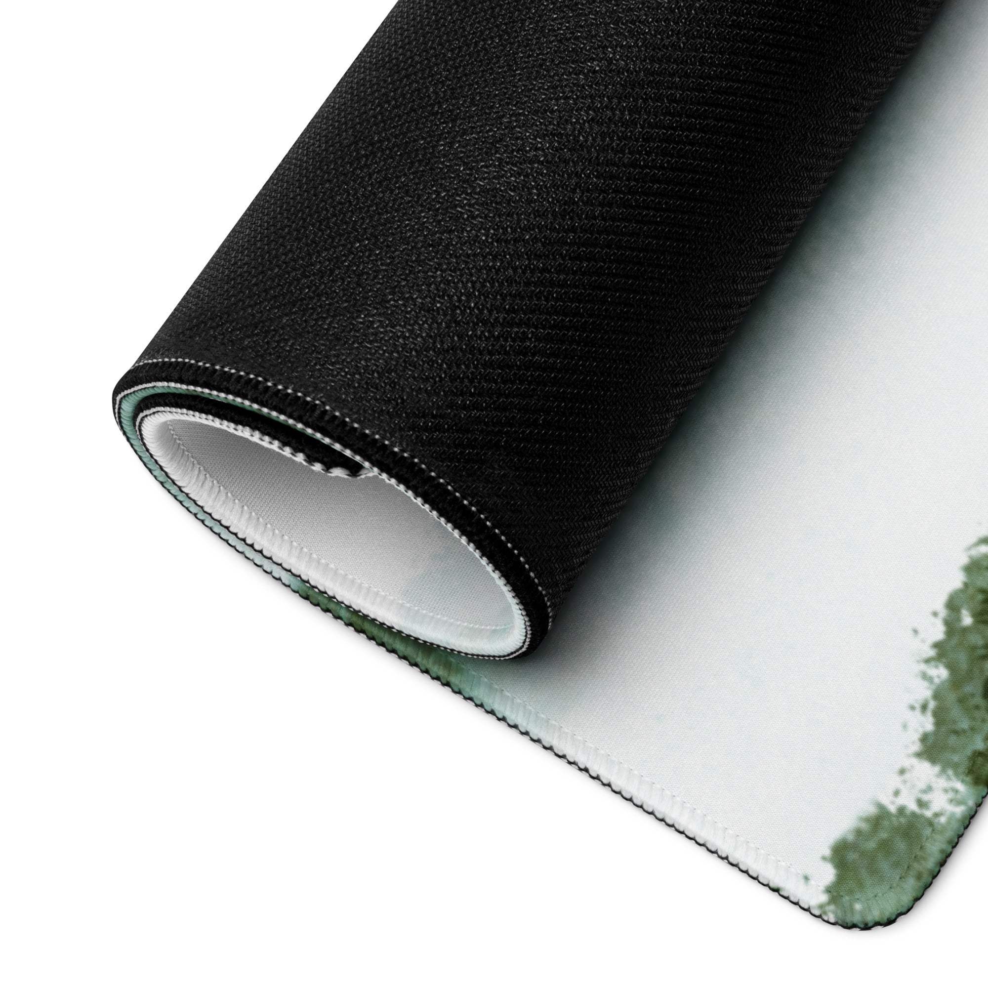 Verdant Mist Landscape Gaming Pad - Gaming Mouse Pad Green Blue Watercolor Calm Mood Nature Decor Desk Mat Watercolor