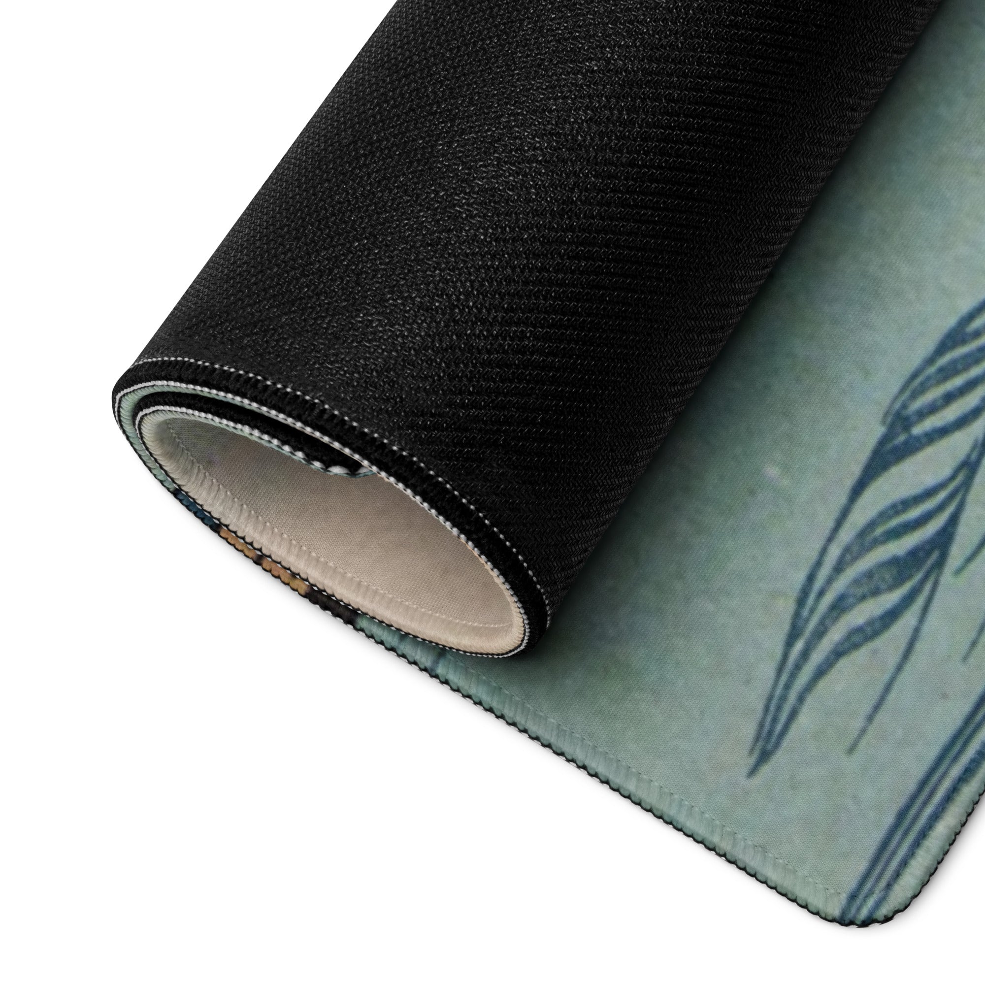 Ukiyoe Ocean Scene Mouse Pad - Mouse Pad Blue Teal Ocean Desk Ukiyoe Calm Mood Vintage Japanese Woodblock