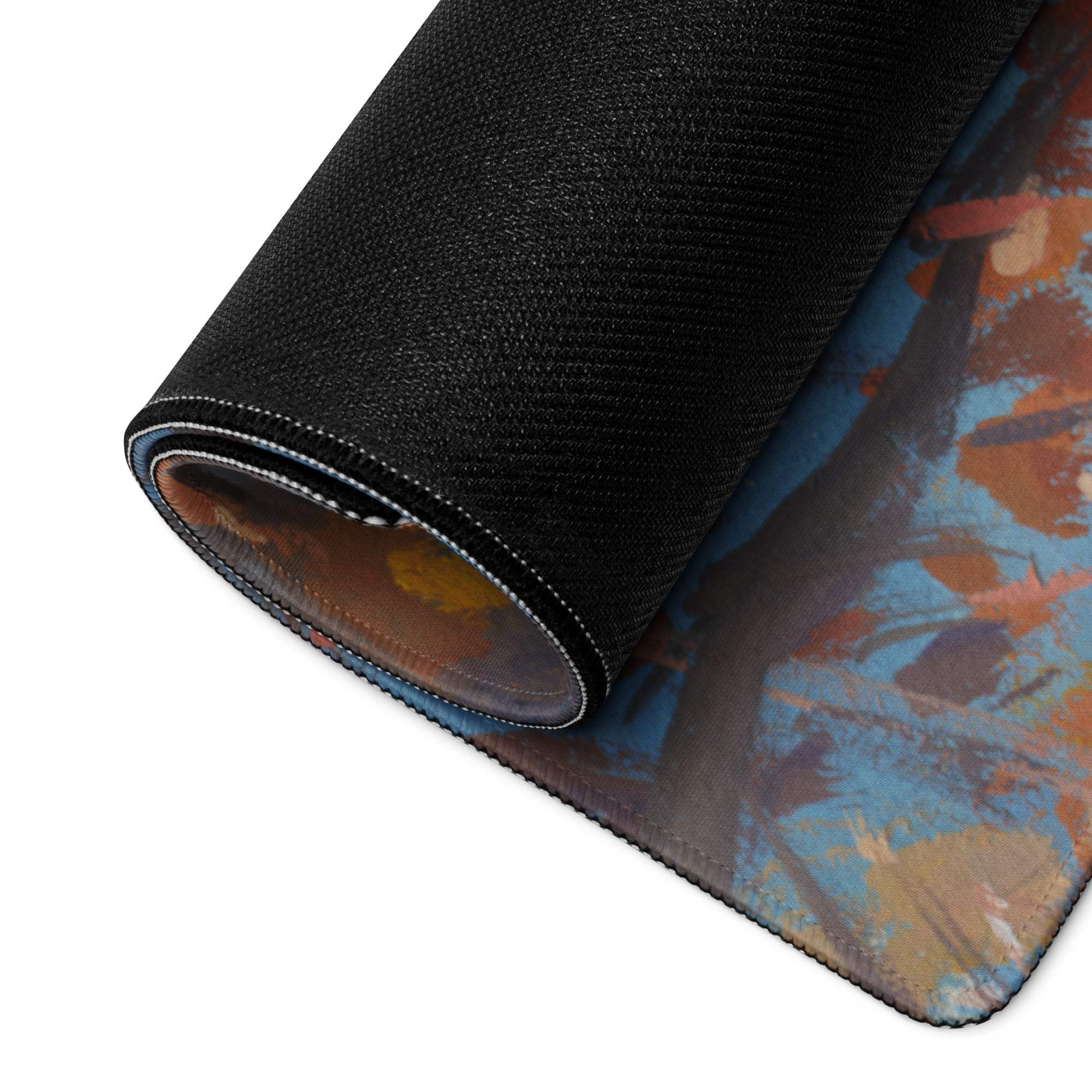 Autumn Landscape Mouse Pad - Landscape Mouse Pad Blue Orange Gaming Impressionist Calm Mood Modern Desk Accessory Oil
