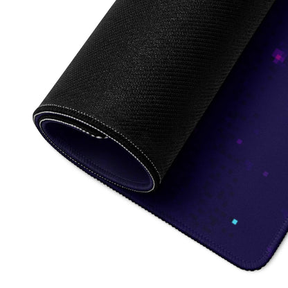Cosmic Night Space Mouse Pad - Space Theme Purple Blue Desk Pad Retro Moody Futuristic Desk Accessory Pixel Art