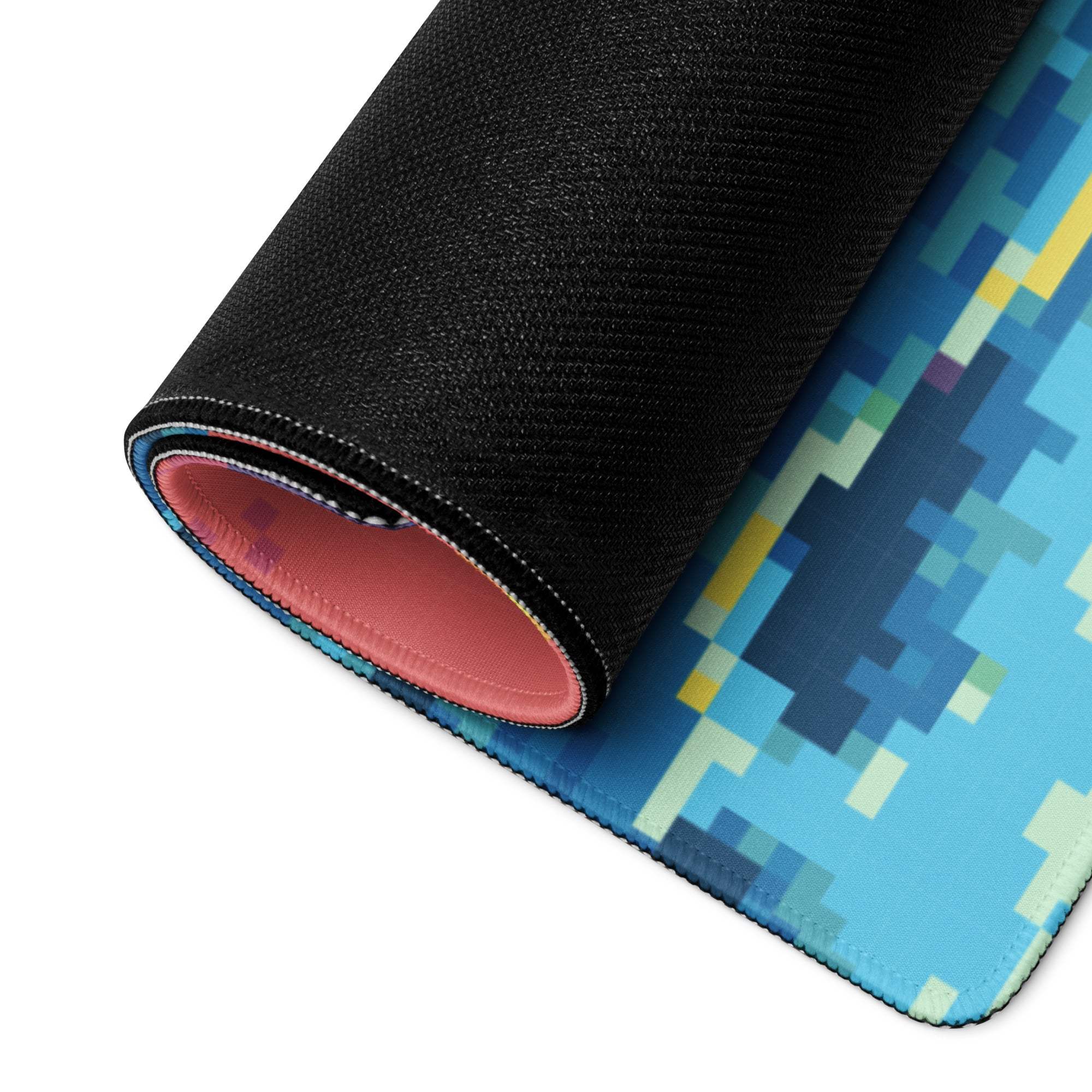 Pixel Sunset Beach Gaming Pad - Beach Sunset Pixel Art Pink Purple Orange Yellow Gaming Pad Mood Vibrant Modern Digital