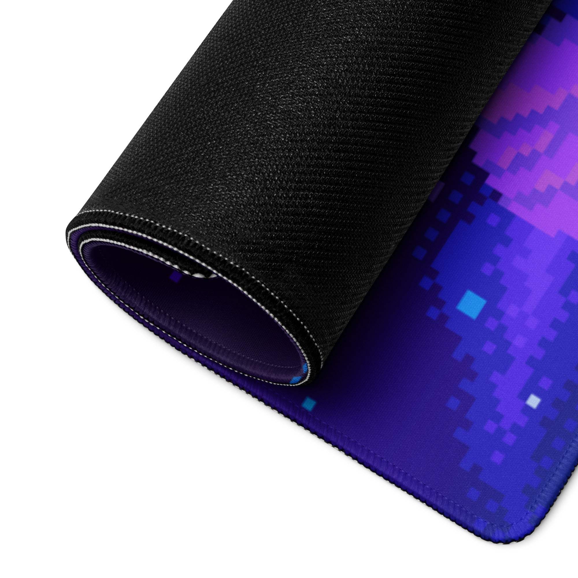 Galaxy Pixel Pro Gaming Mouse Pad - Gaming Mouse Pad Purple Teal Space Pixel Art Mood Cyberpunk Desk Decor Digital Art
