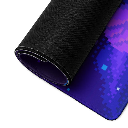 Galaxy Pixel Pro Gaming Mouse Pad - Gaming Mouse Pad Purple Teal Space Pixel Art Mood Cyberpunk Desk Decor Digital Art
