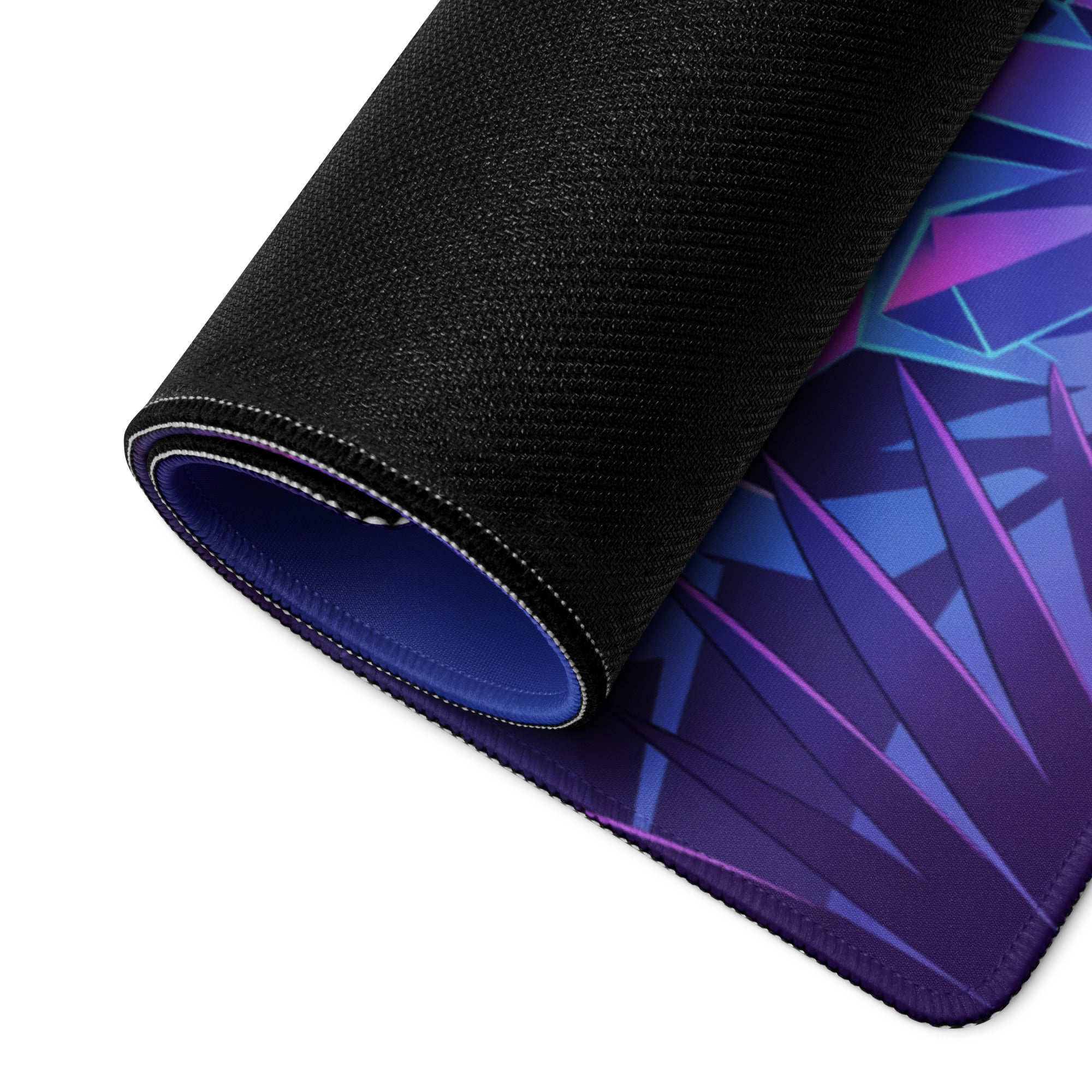 Mercedes-Benz SLS AMG Inspired Silver Purple Vaporwave Gaming Mouse Pad, Neon Supercar Desk Mat with Retro Futuristic Palm Tree Sunset Artwork