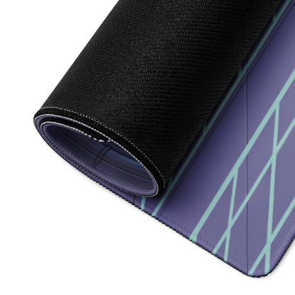 BMW M4 G82 Inspired Black Purple Vaporwave Gaming Mouse Pad, Neon Sports Coupe Desk Mat with Cyberpunk Garage Artwork and Retro Futuristic Style