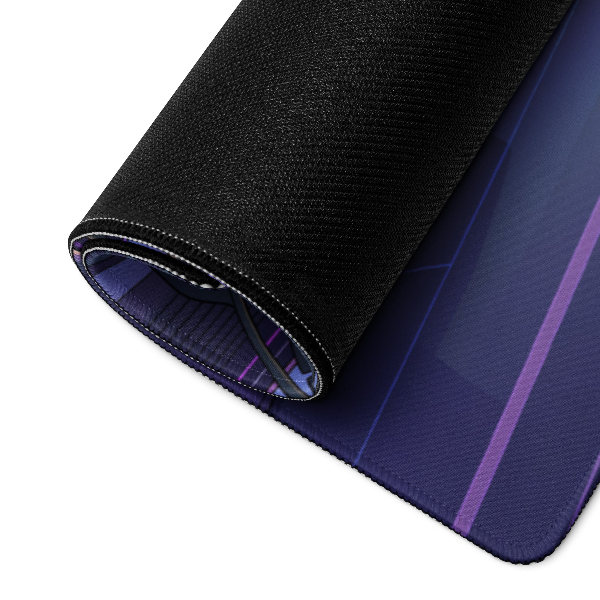 BMW E30 Touring Inspired Gold Purple Vaporwave Gaming Mouse Pad, Retro Wagon Desk Mat with Neon Sunset Garage Artwork