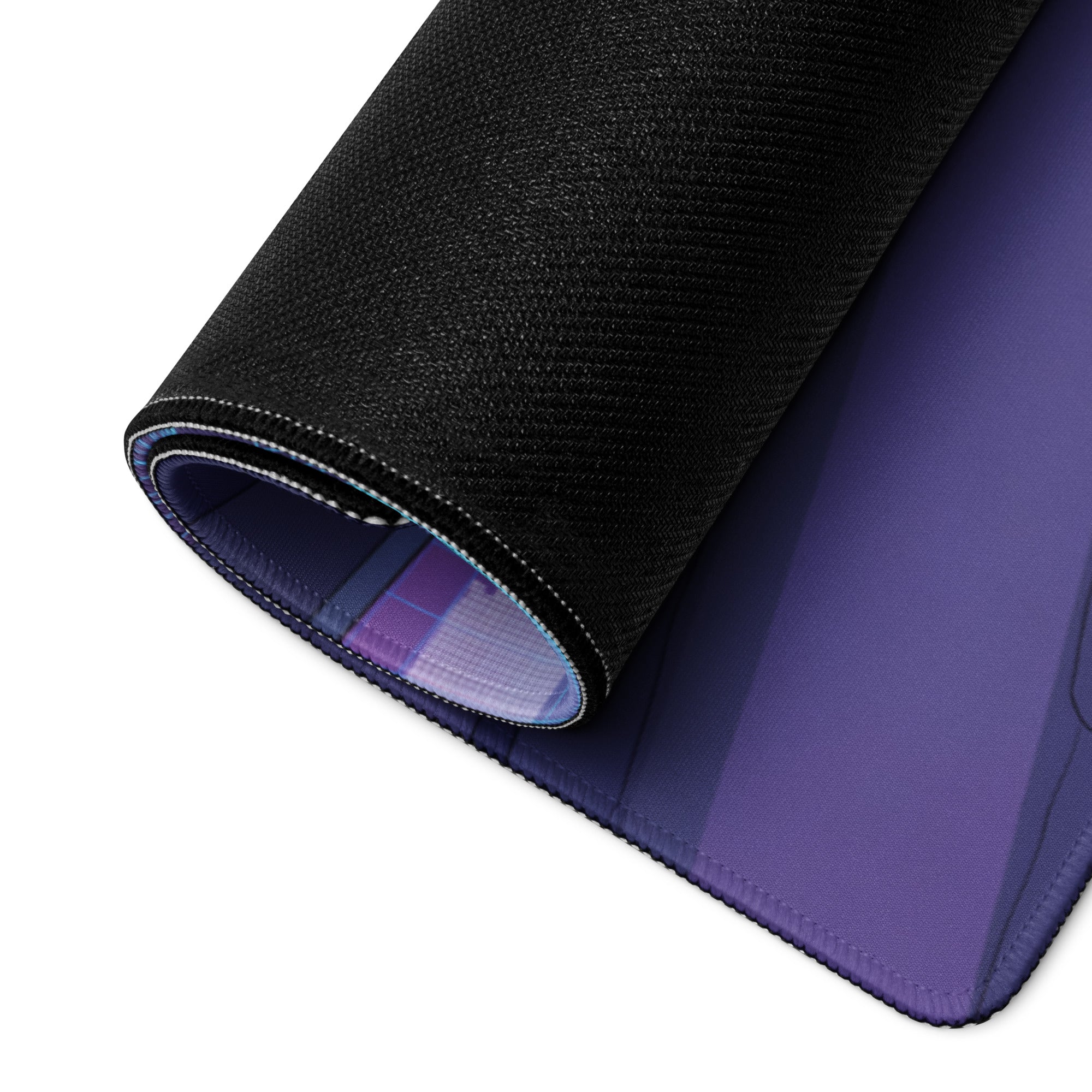 BMW M4 G82 Inspired Green Purple Vaporwave Gaming Mouse Pad, Neon Sports Coupe Desk Mat with Futuristic Ruined Garage Artwork