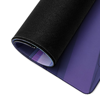 BMW M4 G82 Inspired Green Purple Vaporwave Gaming Mouse Pad, Neon Sports Coupe Desk Mat with Futuristic Ruined Garage Artwork