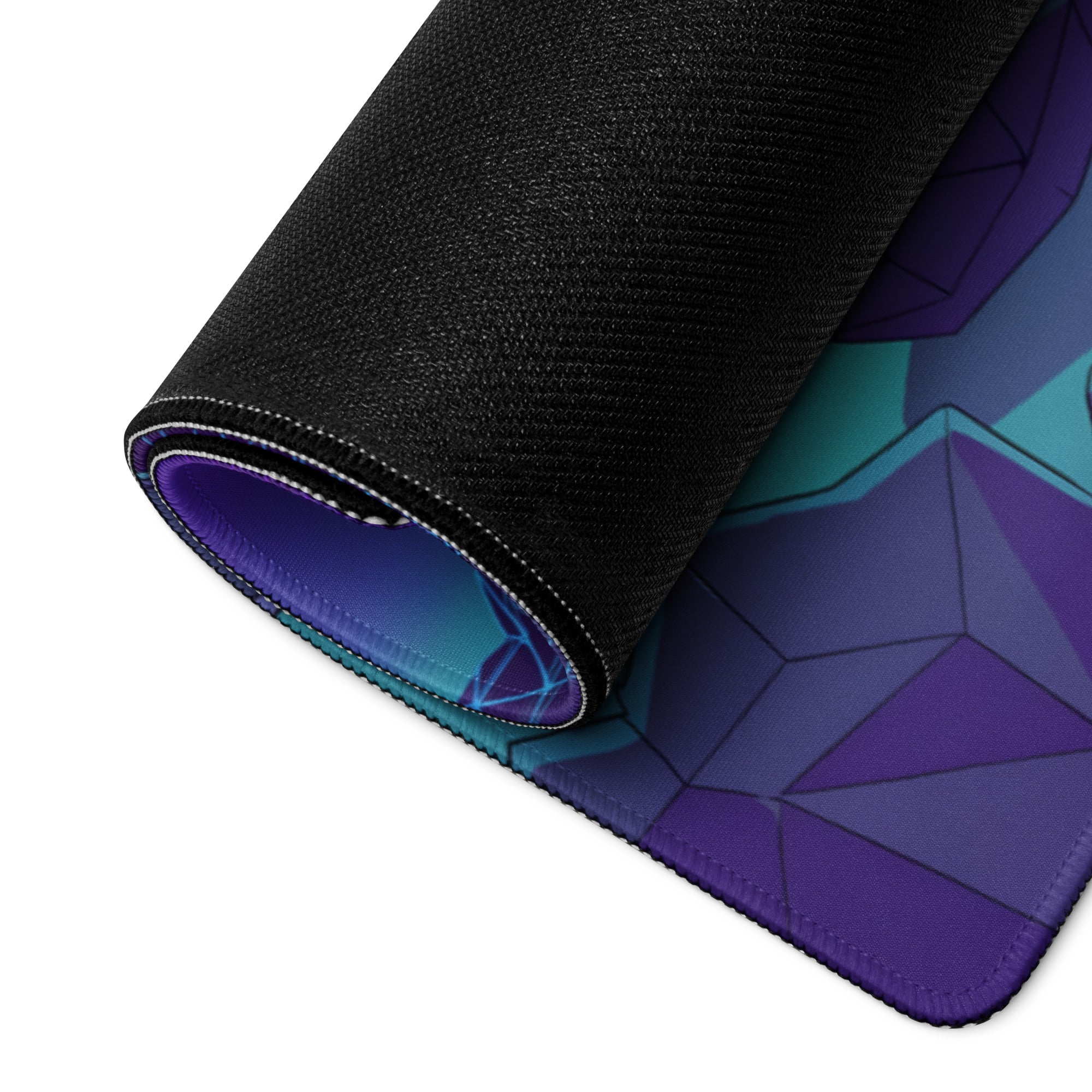 BMW M3 F80 Inspired Red Purple Vaporwave Gaming Mouse Pad, Neon Sports Sedan Desk Mat with Retro Futuristic Crystal City Artwork