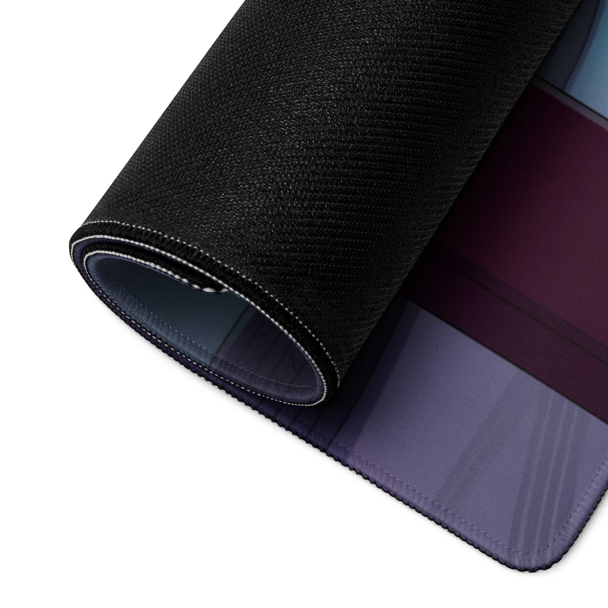 Porsche 911 Turbo S Inspired White Purple Vaporwave Gaming Mouse Pad, Neon Supercar Desk Mat with Retro Futuristic Performance Garage Artwork