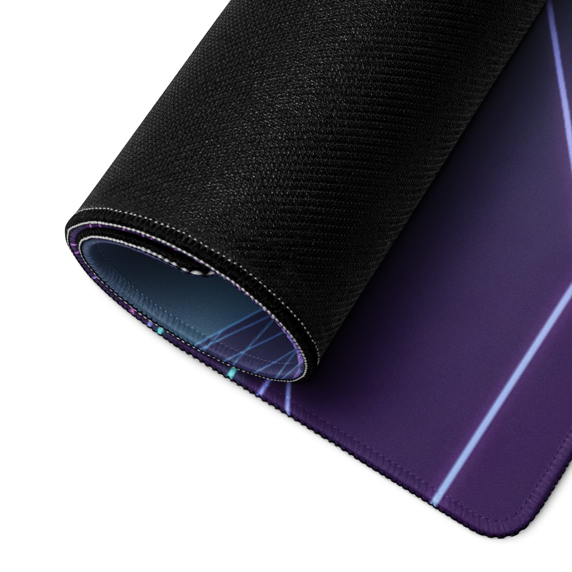Porsche 911 GT2 993 Inspired Blue Purple Vaporwave Gaming Mouse Pad, Widebody Supercar Desk Mat with Neon Retro Futuristic Grid Artwork
