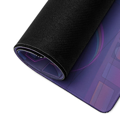 1969 Dodge Charger R/T Inspired Red Purple Vaporwave Gaming Mouse Pad, Classic American Muscle Car Desk Mat with Neon Retro Garage Artwork