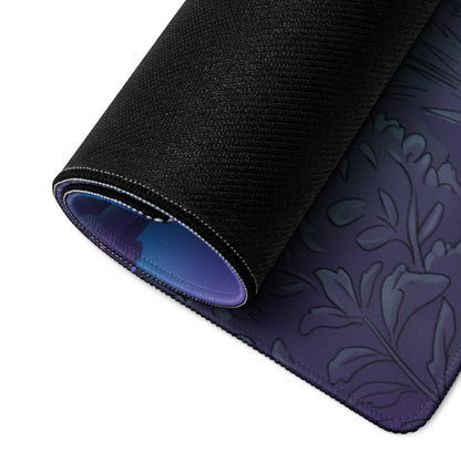 RWB Porsche 911 Inspired Purple Teal Vaporwave Gaming Mouse Pad, Classic Sports Car Desk Mat with Neon Mountain Road and Cloudscape Artwork