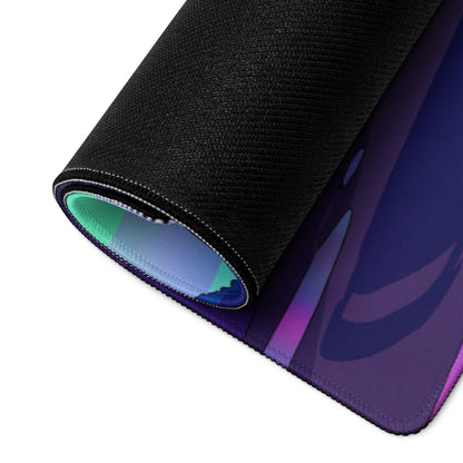 Mazda RX-7 FD Inspired Red Vaporwave Gaming Mouse Pad, Neon JDM Drift Car Desk Mat with Dreamy Retro Futuristic Landscape Art