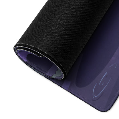 Mazda RX-7 FD Inspired Red Purple Vaporwave Gaming Mouse Pad, Neon JDM Sports Car Desk Mat with Moody Rainy Vineyard Road Artwork