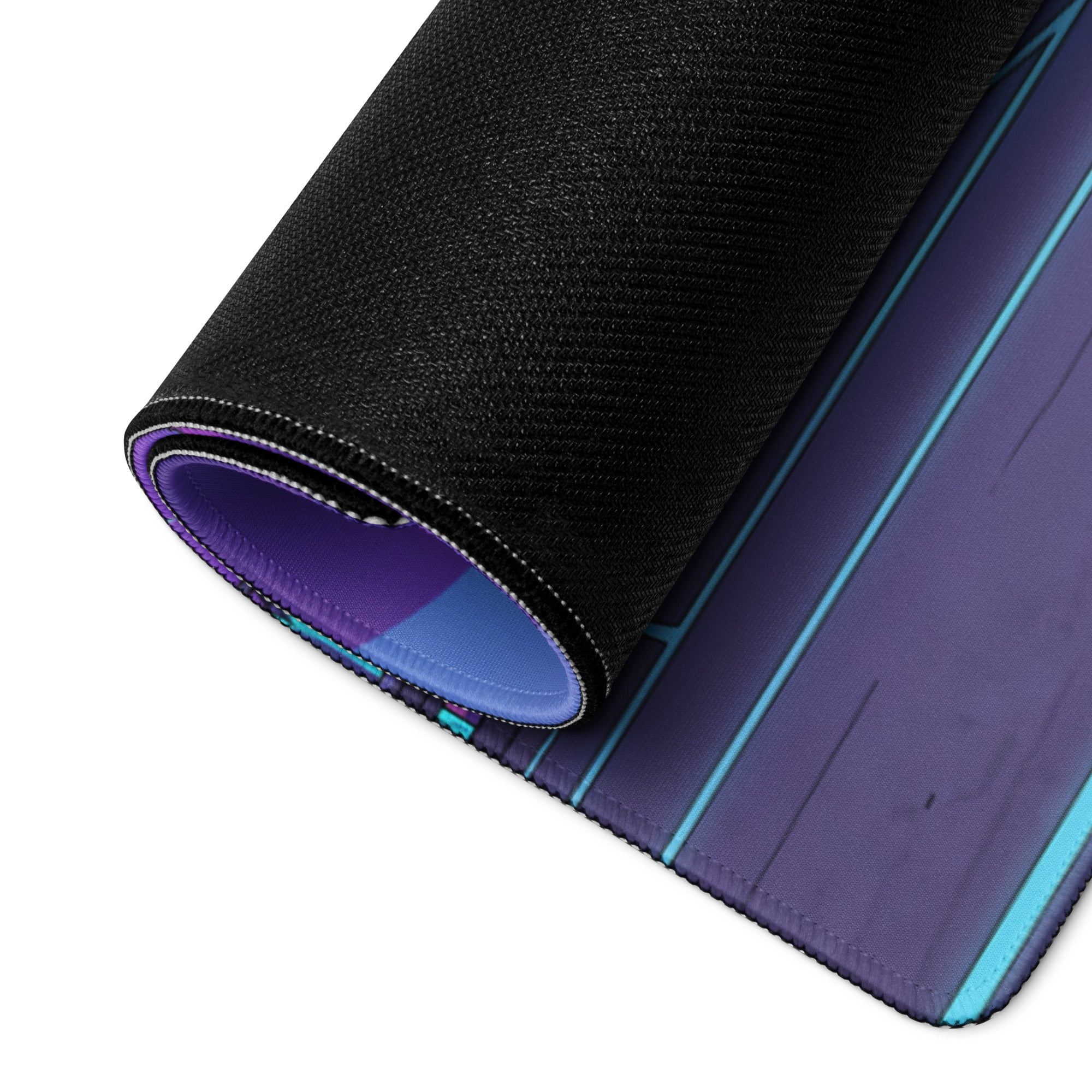 Nissan Z RZ34 Inspired Yellow Purple Vaporwave Gaming Mouse Pad, Neon JDM Sports Car Desk Mat with Retro Futuristic Rooftop City Artwork