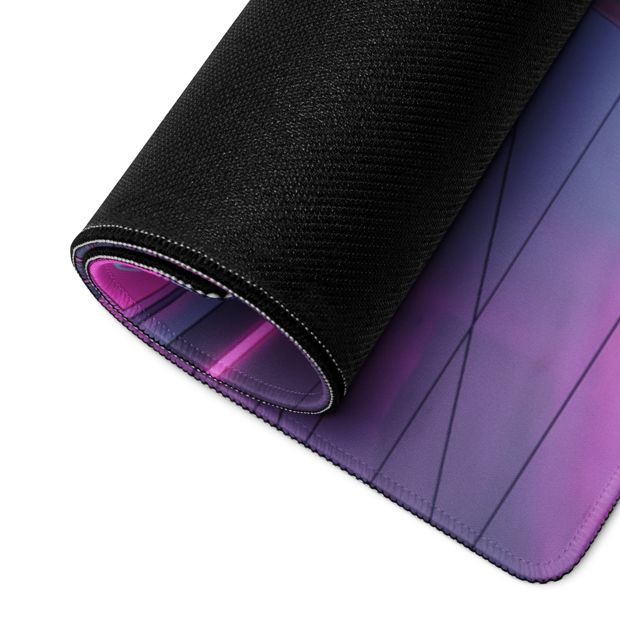 Nissan 370Z Z34 Inspired Red Pink Vaporwave Gaming Mouse Pad, Neon JDM Sports Car Desk Mat with Retro Futuristic Cyber City Artwork