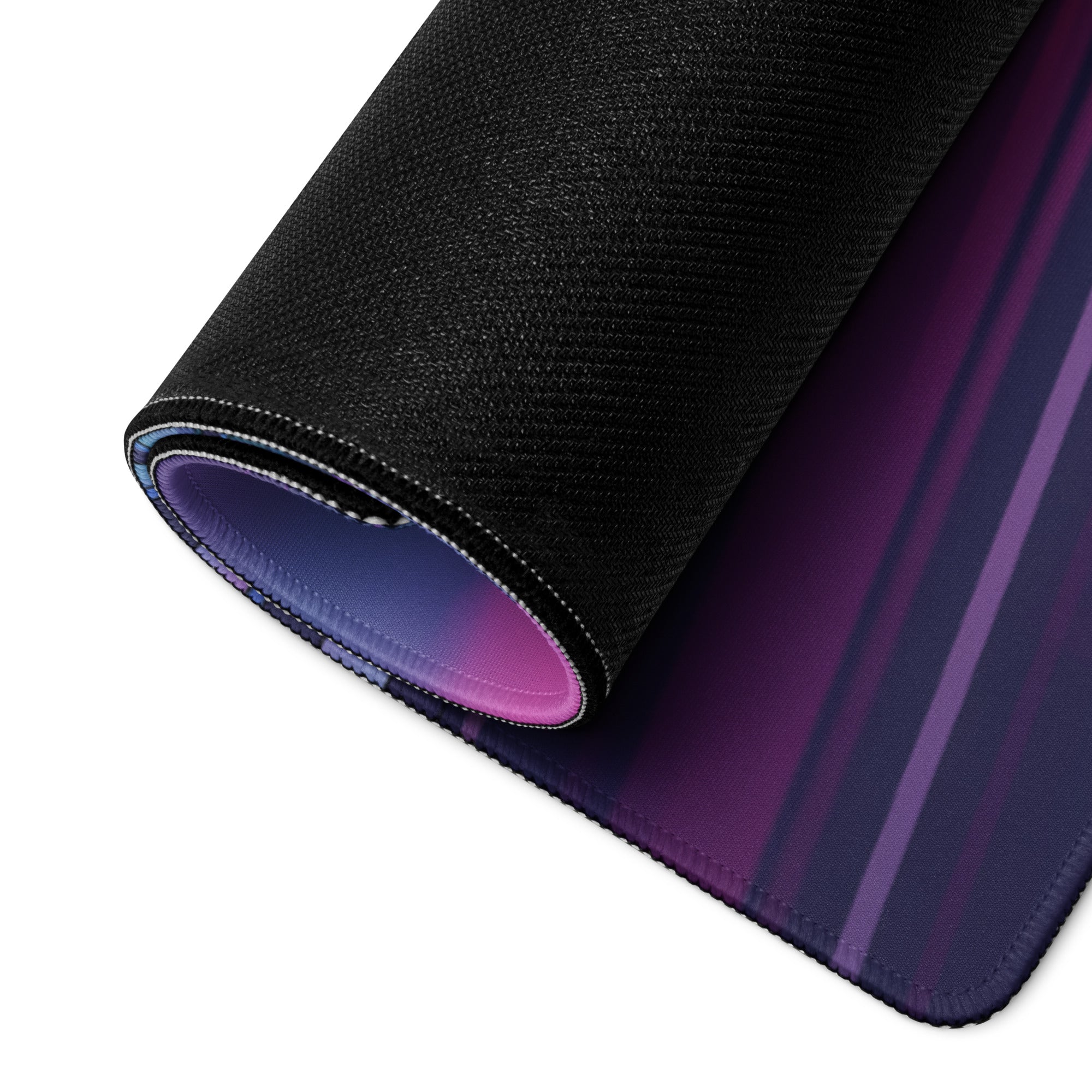 Infiniti Q50 Inspired Blue Pink Vaporwave Gaming Mouse Pad, Neon Japanese Luxury Sports Sedan Desk Mat with Retro Futuristic Bridge Artwork