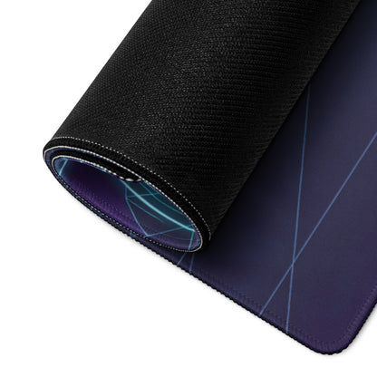 Subaru WRX STI VA Inspired Blue Purple Vaporwave Gaming Mouse Pad, Neon JDM Rally Car Desk Mat with Retro Futuristic Palm Grid Artwork