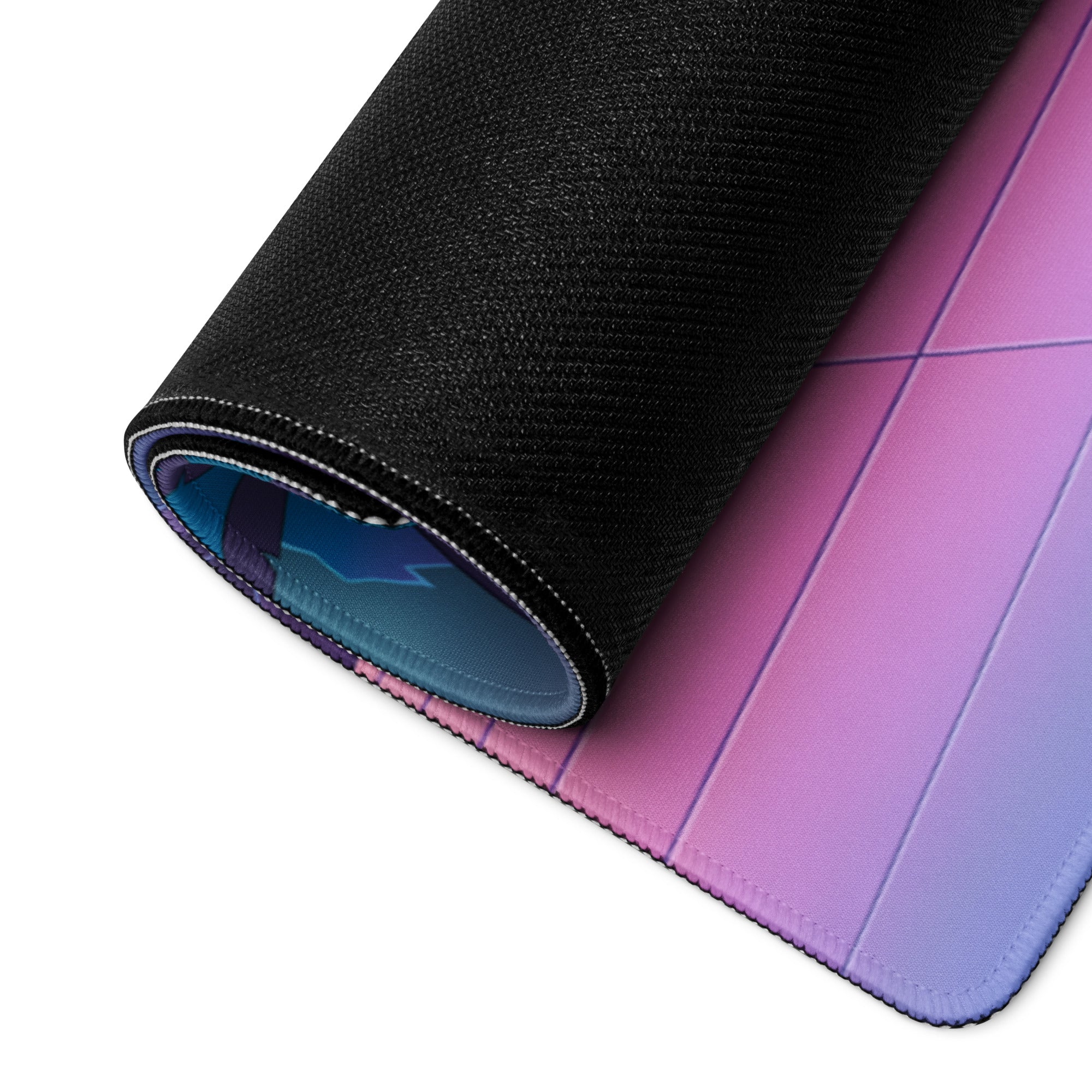 Subaru Impreza WRX STI Blobeye Inspired White Pink Vaporwave Gaming Mouse Pad, Neon JDM Rally Car Desk Mat with Futuristic Crystal Cyber Artwork
