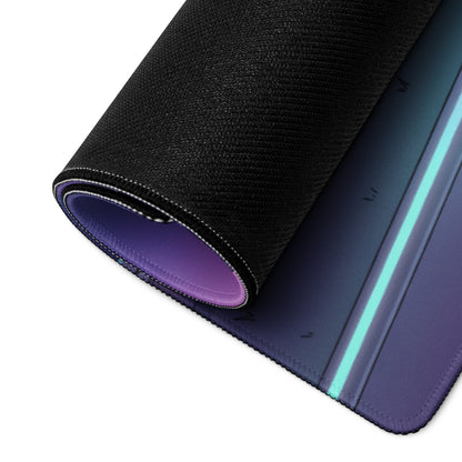 Honda NSX Inspired Red Purple Vaporwave Gaming Mouse Pad, Neon JDM Supercar Desk Mat with Retro Futuristic City Skyline Artwork