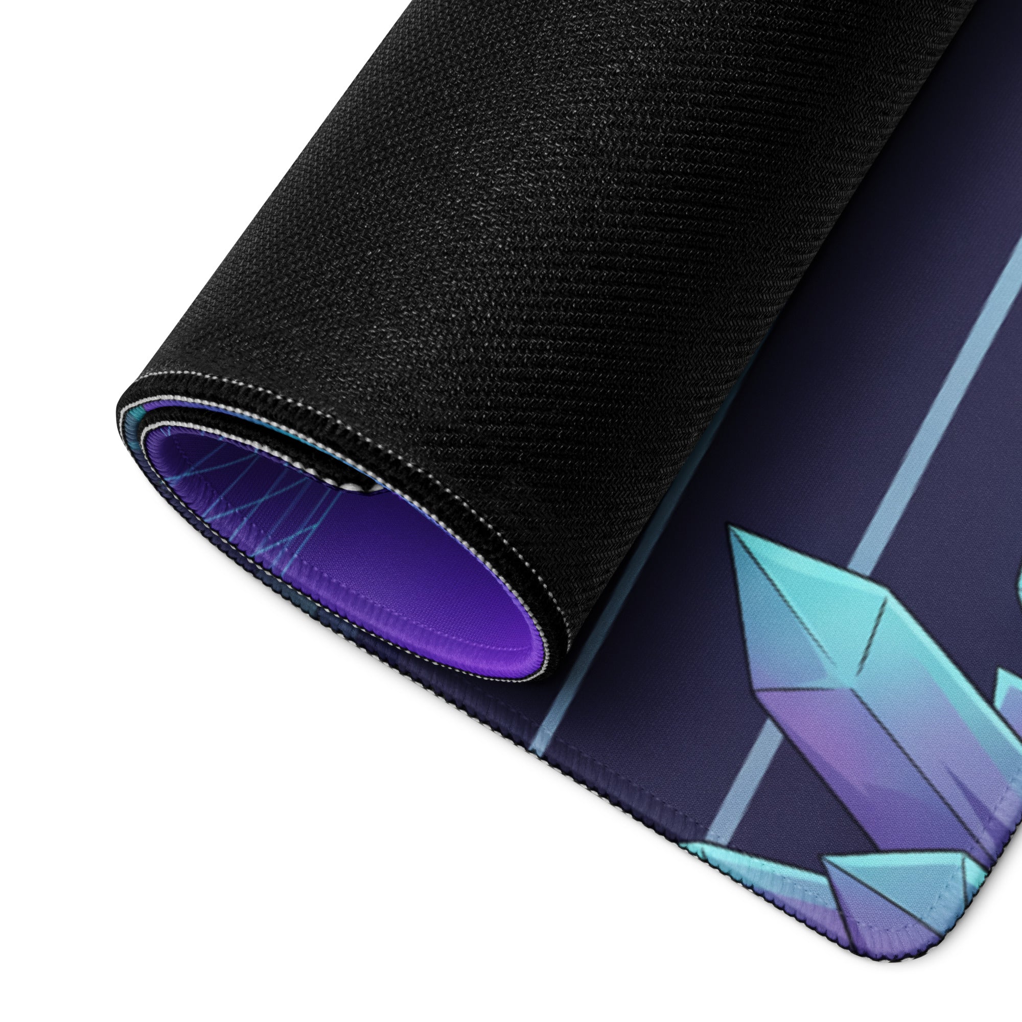 Honda NSX Inspired Red Purple Vaporwave Gaming Mouse Pad, Neon JDM Supercar Desk Mat with Retro Futuristic Moonlit Coastal Crystal Artwork