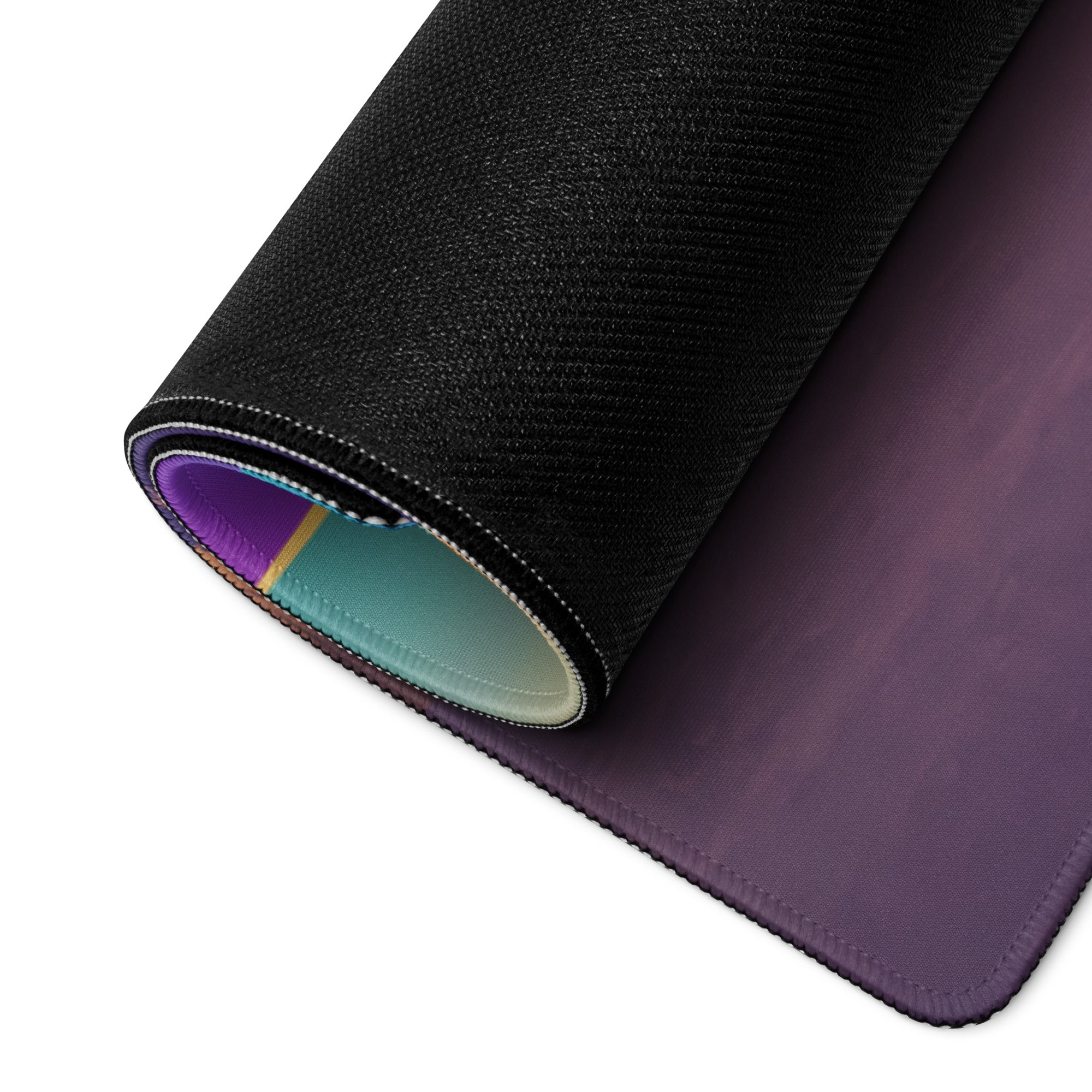 Nissan 350Z Z33 Inspired Purple Blue Vaporwave Gaming Mouse Pad, Neon JDM Sports Car Desk Mat with Retro Futuristic Tropical Sunset Art
