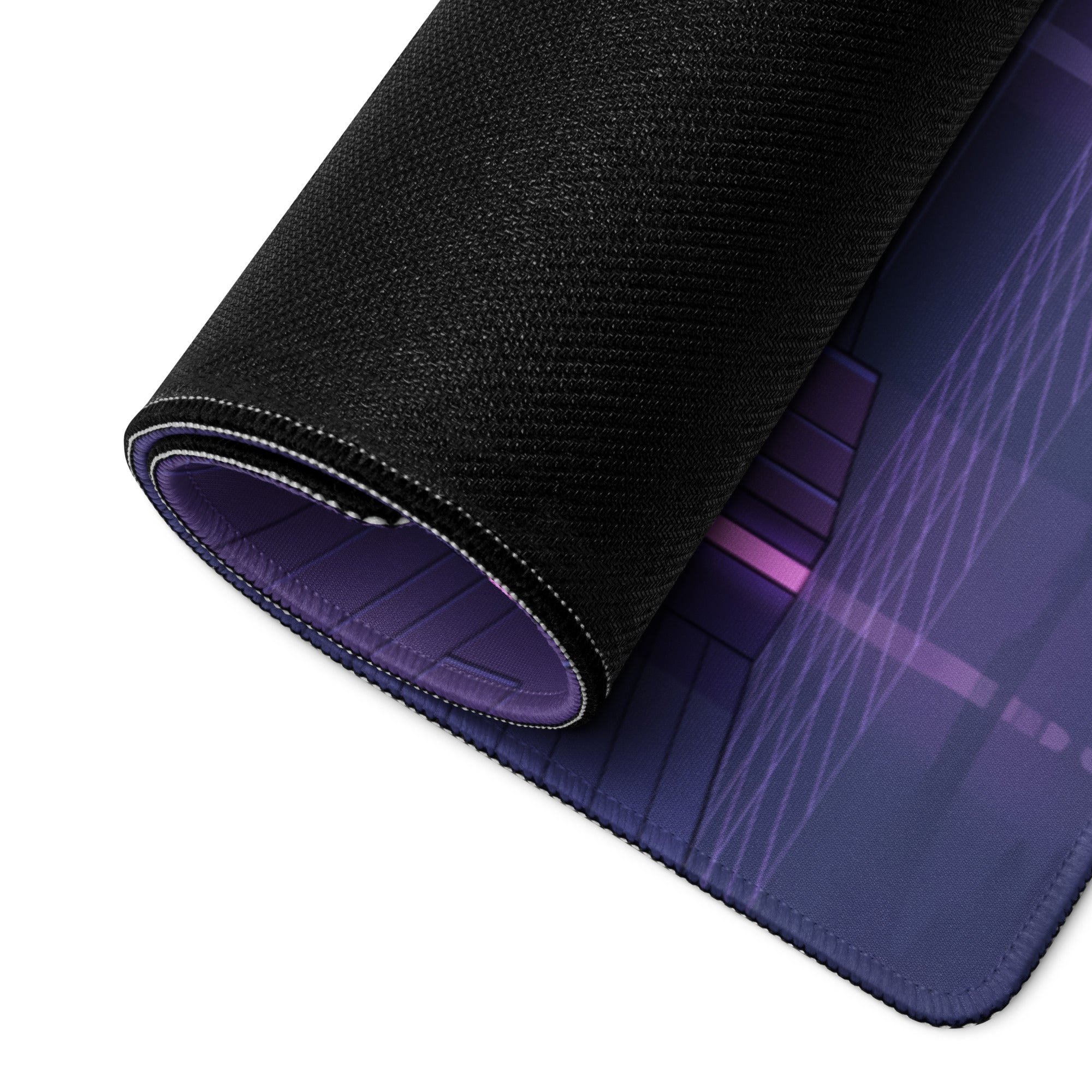 Subaru Impreza WRX Wagon Inspired Black Purple Vaporwave Gaming Mouse Pad, Neon JDM Tuner Car Desk Mat with Retro Futuristic Cyber City Art