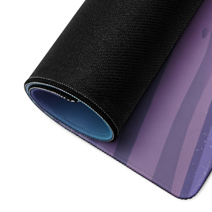 Nissan 370Z Z34 Inspired Orange Purple Vaporwave Gaming Mouse Pad, Neon JDM Sports Car Desk Mat with Retro Futuristic Beach Sunset Art