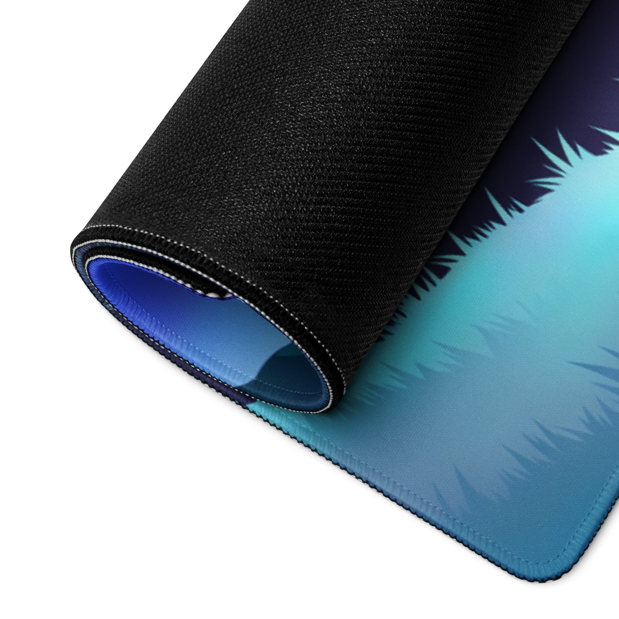 Toyota GR Supra A90 Inspired Red Blue Vaporwave Gaming Mouse Pad, Neon JDM Sports Car Desk Mat with Retro Futuristic Sunset Mountain Art