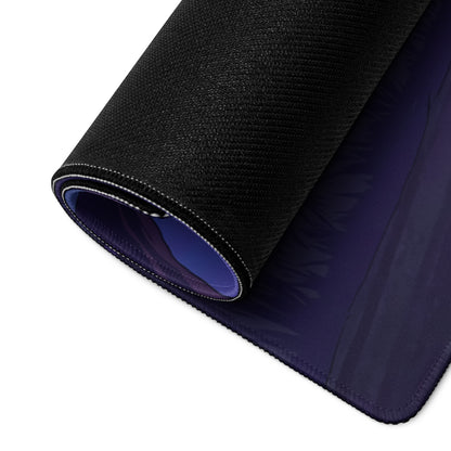 Nissan 370Z Z34 Inspired White Purple Vaporwave Gaming Mouse Pad, Neon Sunset JDM Desk Mat with Retro Futuristic Mountain Road Sports Car Art