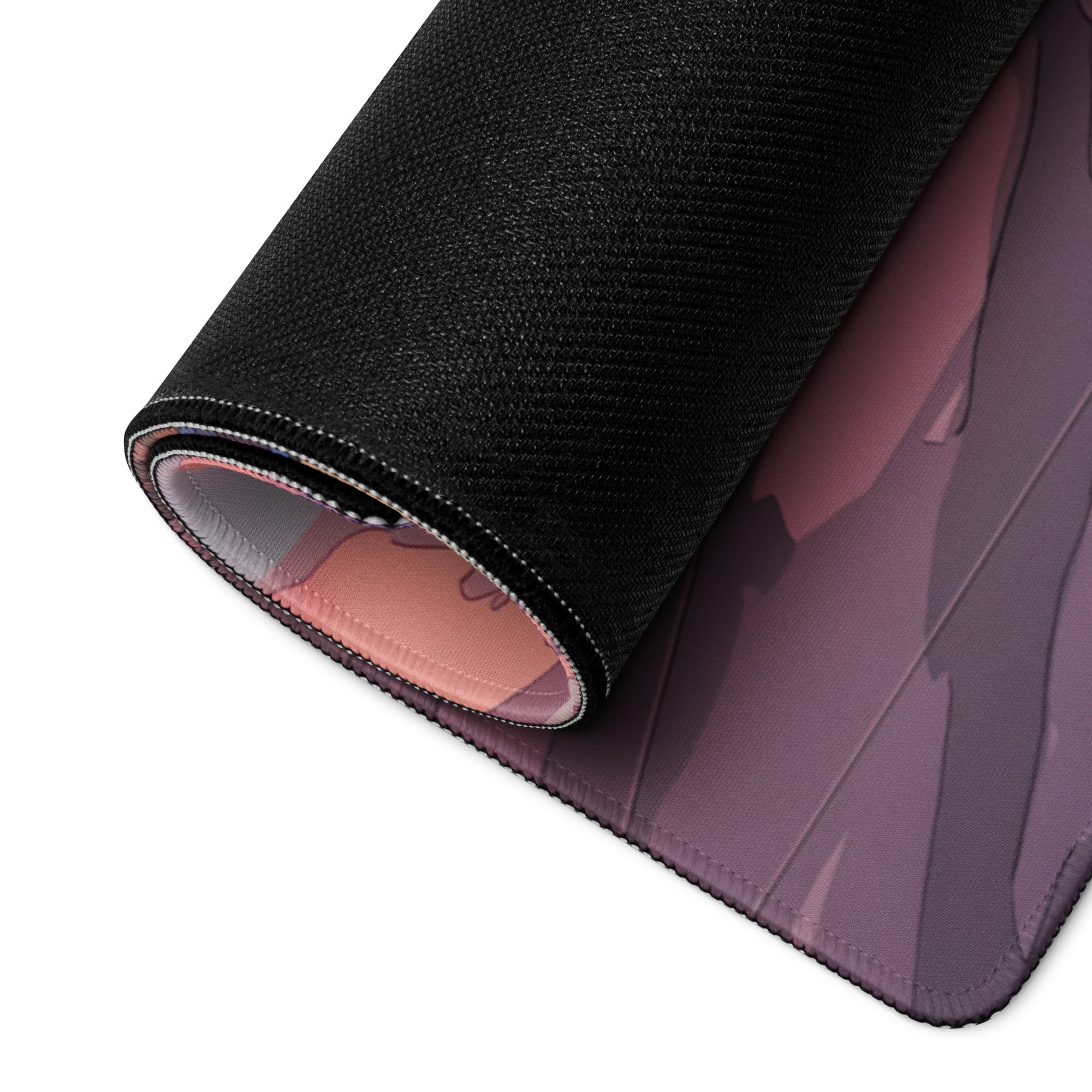Nissan Silvia S14 Inspired Red Purple Vaporwave Gaming Mouse Pad, Retro Futuristic JDM Sunset Desk Mat with Moody Drift Car Artwork
