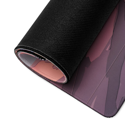 Nissan Silvia S14 Inspired Red Purple Vaporwave Gaming Mouse Pad, Retro Futuristic JDM Sunset Desk Mat with Moody Drift Car Artwork