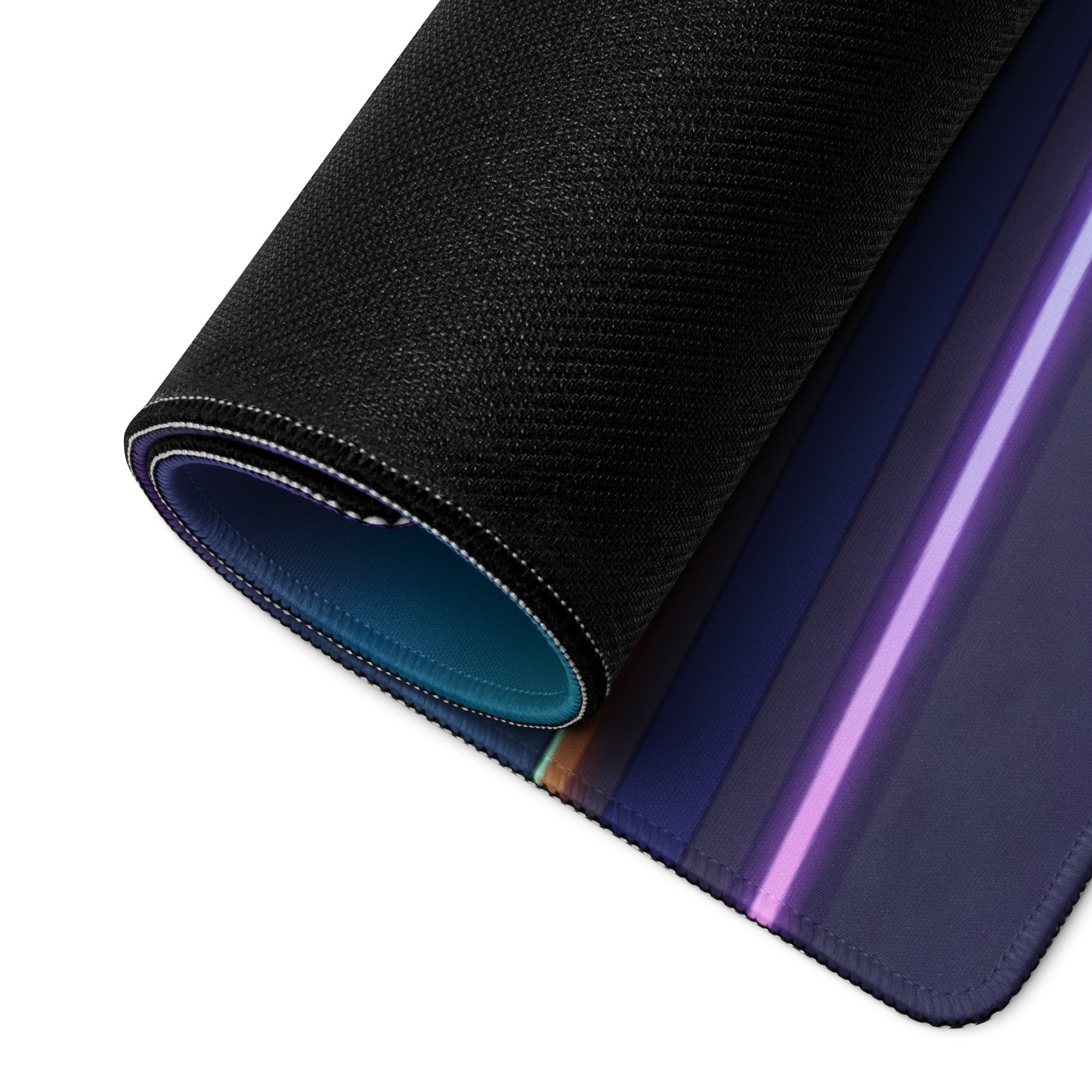 Nissan GT-R R35 Inspired Gold Blue Vaporwave Gaming Mouse Pad, Neon Toronto Skyline JDM Desk Mat with Retro Futuristic Sports Car Art