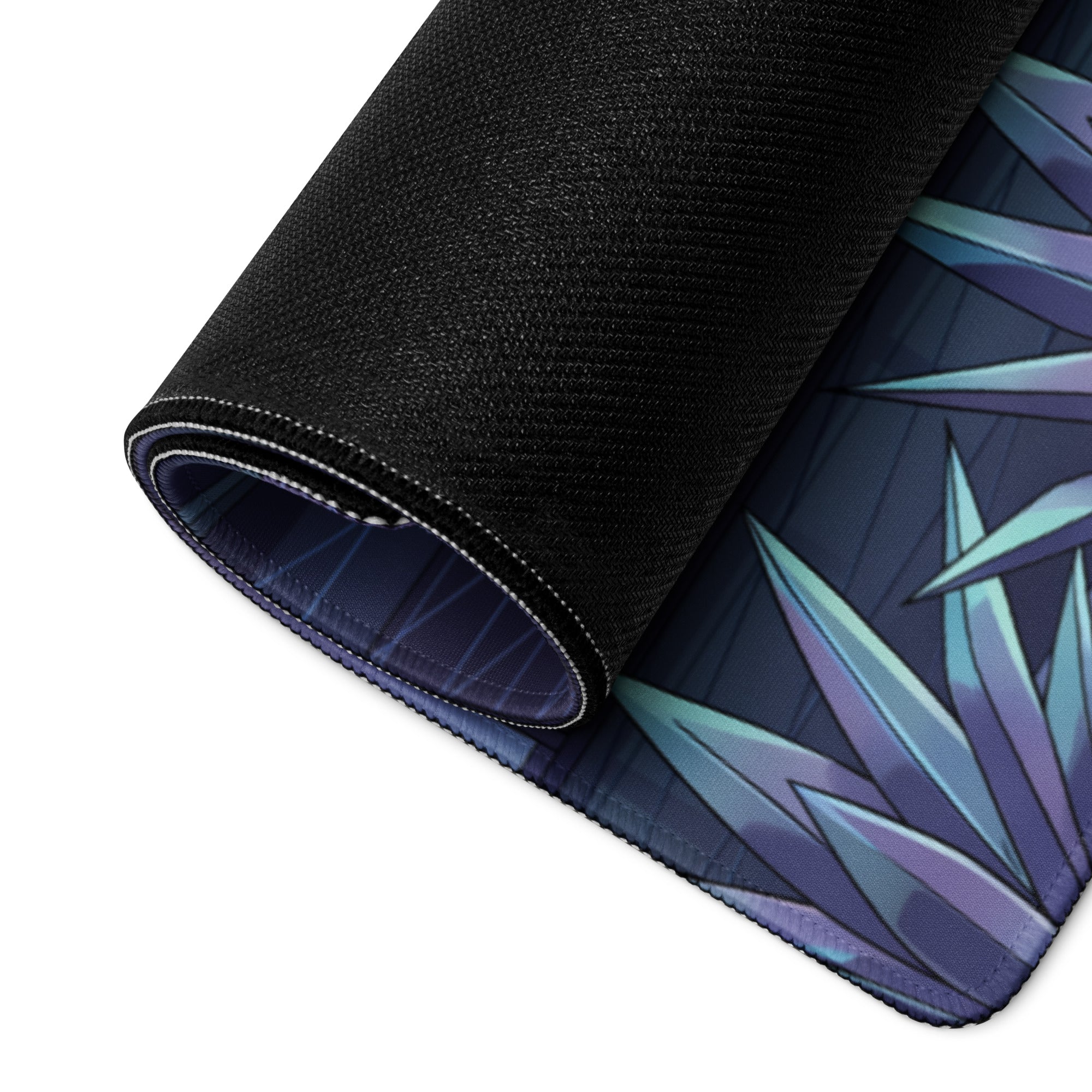 Nissan Z RZ34 Inspired Yellow Blue Vaporwave Gaming Mouse Pad, Neon Retro Futuristic JDM Desk Mat with Cyberpunk Tech Lab Sports Car Art