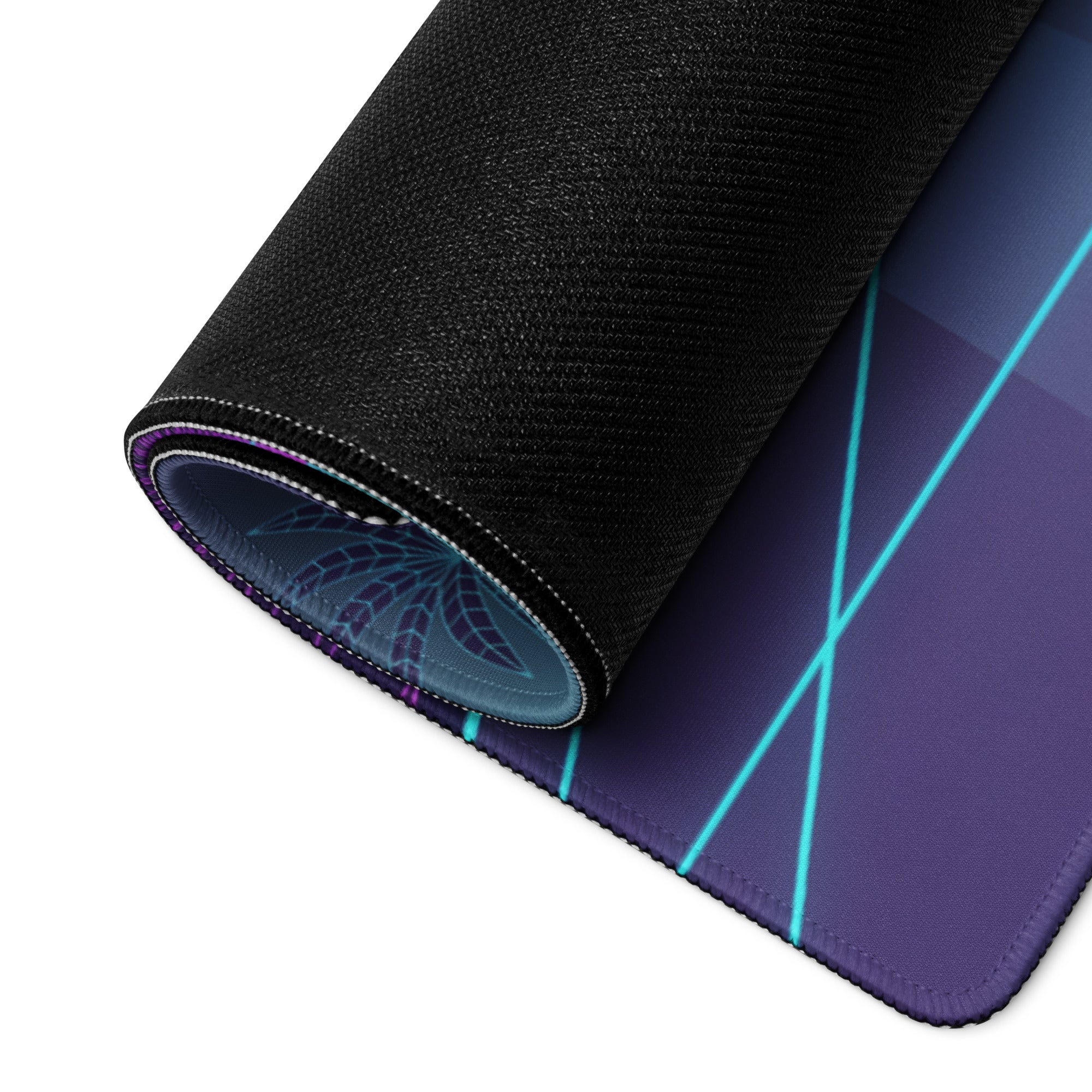 Toyota GR Supra A90 Inspired White Purple Vaporwave Gaming Mouse Pad, Neon Retro Futuristic JDM Desk Mat with Synthwave Palm Tree Sports Car Art