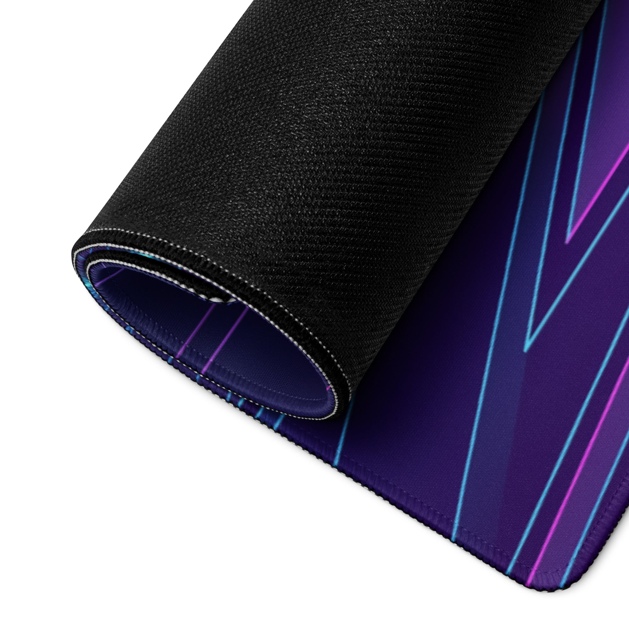 Toyota GR Supra A90 Inspired Orange Purple Vaporwave Gaming Mouse Pad, Neon Retro Futuristic JDM Desk Mat with Cyberpunk City Sports Car Art