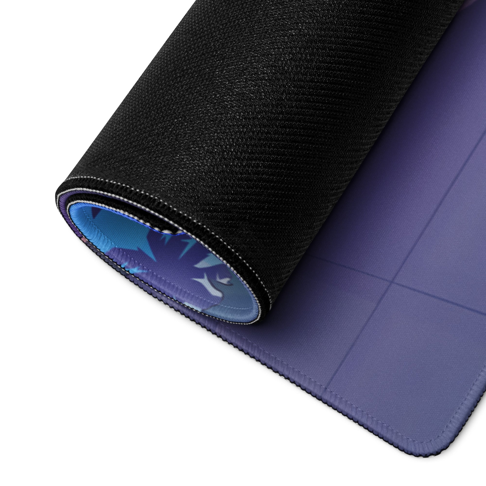 Dodge Charger SRT Hellcat Widebody Inspired White Vaporwave Gaming Mouse Pad – Blue Purple City Overpass Desk Mat with Retro Palm Tree Art