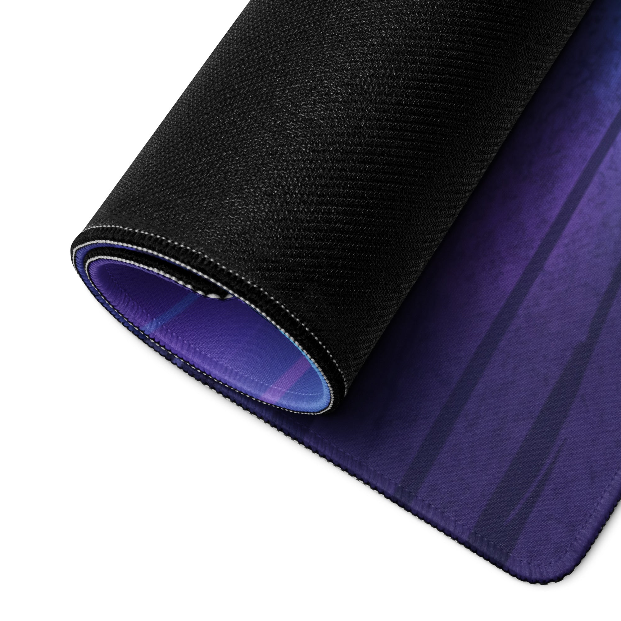 Ford Mustang GTD Inspired Gray Vaporwave Gaming Mouse Pad – Neon Purple Cyan Drift Track Desk Mat with Retro Futuristic Night Racing Art