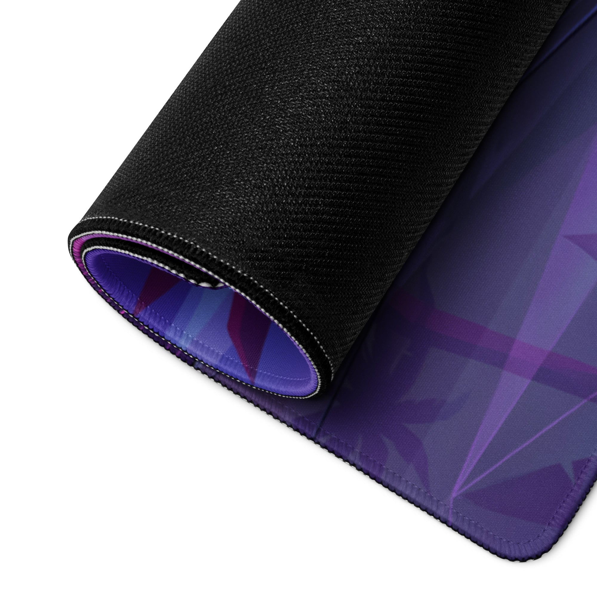 Shelby Cobra 427 Inspired White Vaporwave Gaming Mouse Pad – Purple Neon Coastal Garage Desk Mat with Palm Trees, Moonlight and Retro Futuristic Art