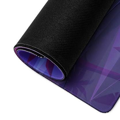 Shelby Cobra 427 Inspired White Vaporwave Gaming Mouse Pad – Purple Neon Coastal Garage Desk Mat with Palm Trees, Moonlight and Retro Futuristic Art