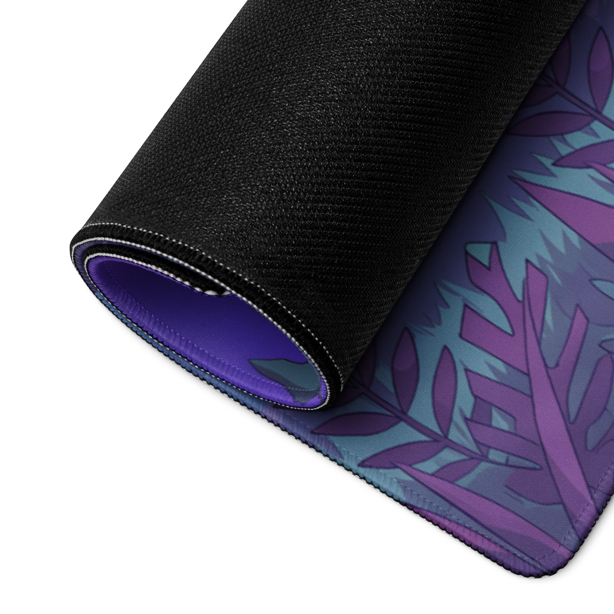 Dodge Challenger SRT Hellcat Widebody Inspired Red Vaporwave Gaming Mouse Pad – Purple Forest Landscape Desk Mat with Retro Futuristic Sunset Art