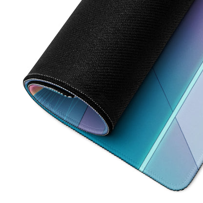 McLaren 720S Spider Inspired White Teal Vaporwave Gaming Mouse Pad – Retro Futuristic Geometric Sunset Desk Mat with Sleek Synthwave Art