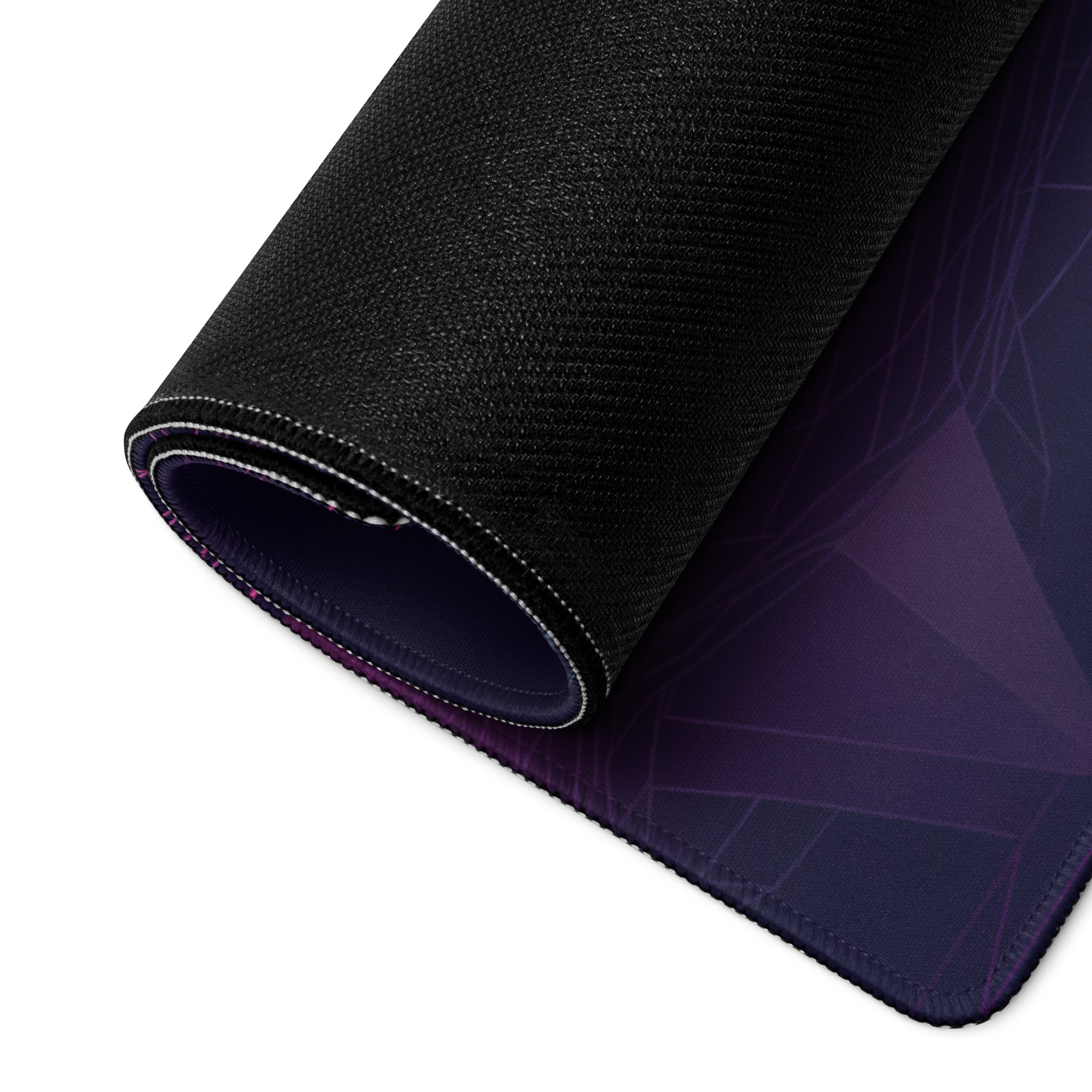 Porsche 911 GT3 RS Inspired White Vaporwave Gaming Mouse Pad – Neon Purple Grid Desk Mat with Retro Futuristic Mountains and Synthwave Racing Art