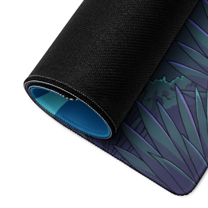 Audi R8 Inspired Matte Black Vaporwave Gaming Mouse Pad – Neon Cyan Coastal Highway Desk Mat with Dreamy Retro Futuristic Sunset and Synthwave Art