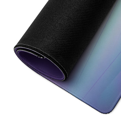 Porsche 911 GT3 R Inspired White Vaporwave Gaming Mouse Pad – Pastel Purple Futuristic Desk Mat with Abstract Glitch Art and Dreamy Synthwave Atmosphere