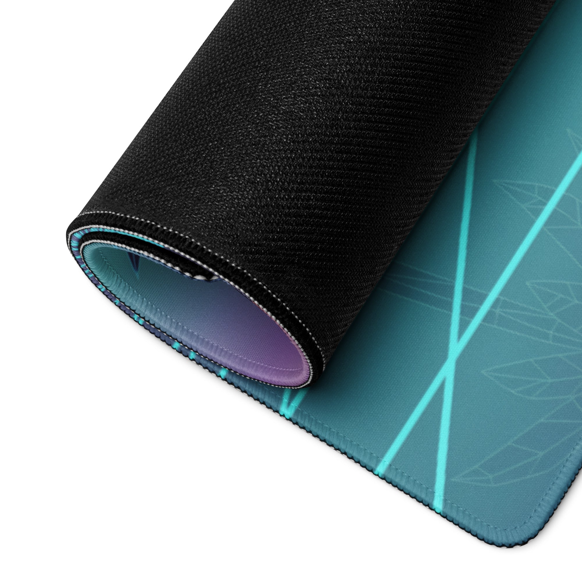 Porsche 911 GT3 Inspired Purple Vaporwave Gaming Mouse Pad – Neon Cyan Pink Grid Desk Mat with Palm Trees, Pyramids and Retro Synthwave Sunset Art