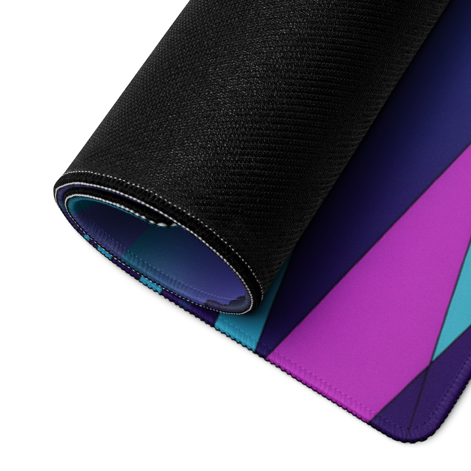 McLaren Senna Inspired Dark Gray Vaporwave Gaming Mouse Pad – Neon Purple Cyan Runway Desk Mat with Retro Futuristic Sunset and Synthwave Racing Art