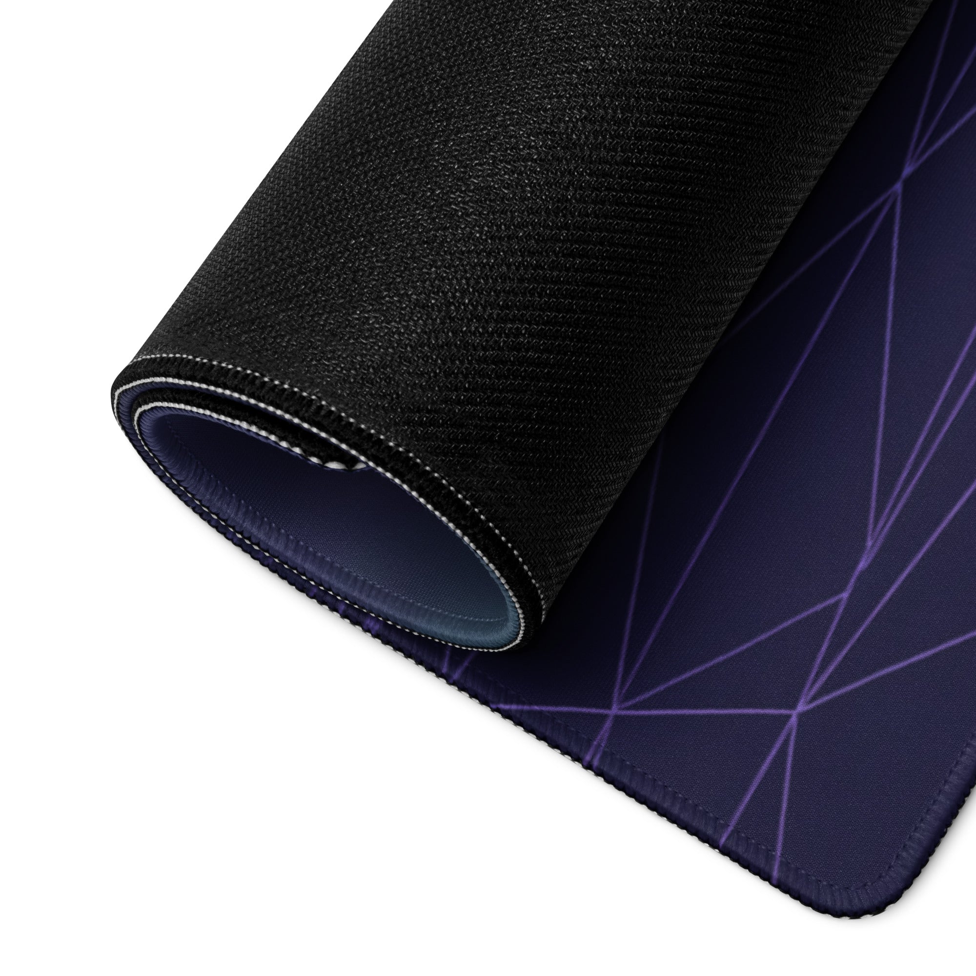 Formula 1 Race Car Inspired Red Silver Vaporwave Gaming Mouse Pad – Neon Purple Crystal Grid Desk Mat with Futuristic Geometric Synthwave Art