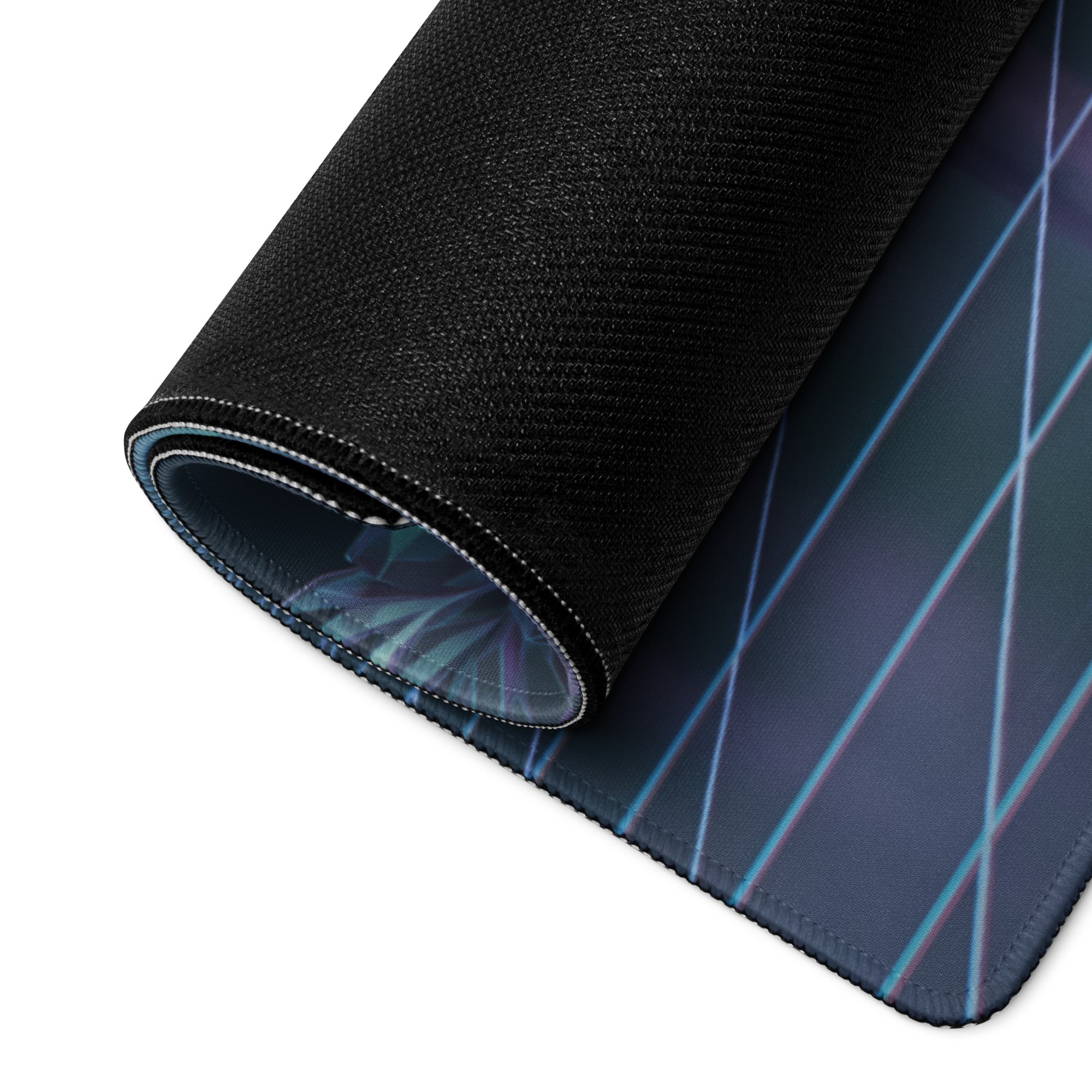Bentley Continental GT3 Inspired Silver Green Vaporwave Gaming Mouse Pad – Neon Grid Tropical Desk Mat with Palm Trees, Dolphins and Retro Synthwave Sunset Art